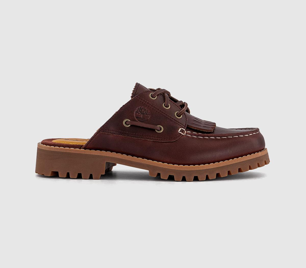 Womens Timberland Noreen Mules Burgandy Full Grain Uk Size 7