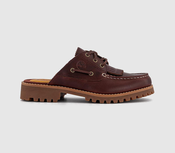 Womens Timberland Noreen Mules Burgandy Full Grain Uk Size 7