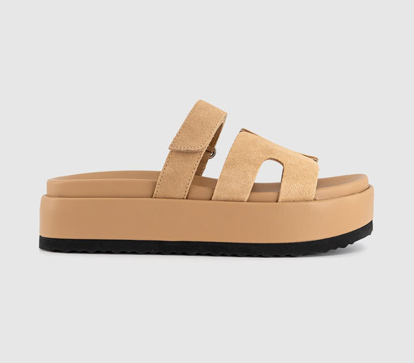 Womens Steve Madden Missile Platform Sandals Sand