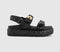 Womens Steve Madden Big Mona Quilted Sandals Black
