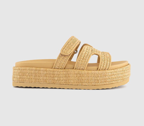 Womens Steve Madden Big Missile Sandal Natural Raffia