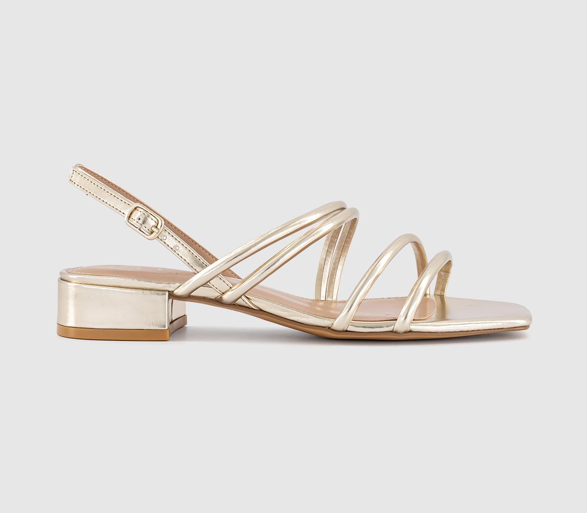 Womens OFFICE Seduced Strappy Sandals Gold