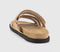 Mens OFFICE Stepney Cut Out Two Strap Footbed Sandals M Taupe