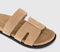 Mens OFFICE Stepney Cut Out Two Strap Footbed Sandals M Taupe