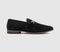 Mens OFFICE Miller Snaffle Loafers Black Suede