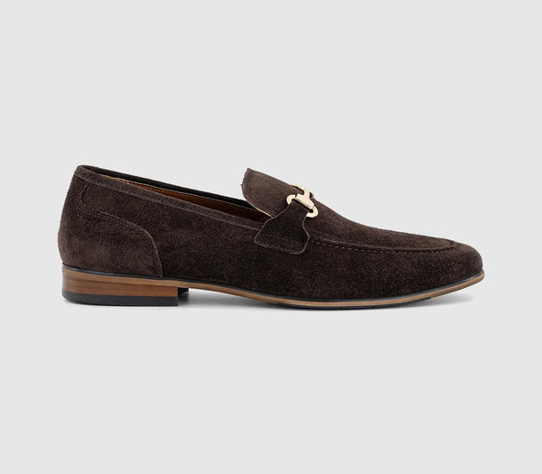 Mens OFFICE Miller Snaffle Loafers Brown Suede UK Size 9