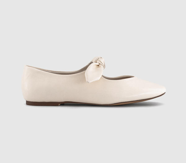 Womens OFFICE Fliss Bow Ballerina Flats White