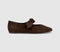 Womens OFFICE Fliss Bow Ballerina Flats Brown