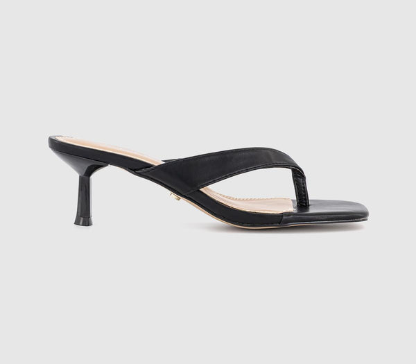 Womens OFFICE Mila Toe Post Heeled Sandals Black