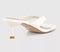 Womens OFFICE Mila Toe Post Heeled Sandals White