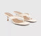 Womens OFFICE Mila Toe Post Heeled Sandals White