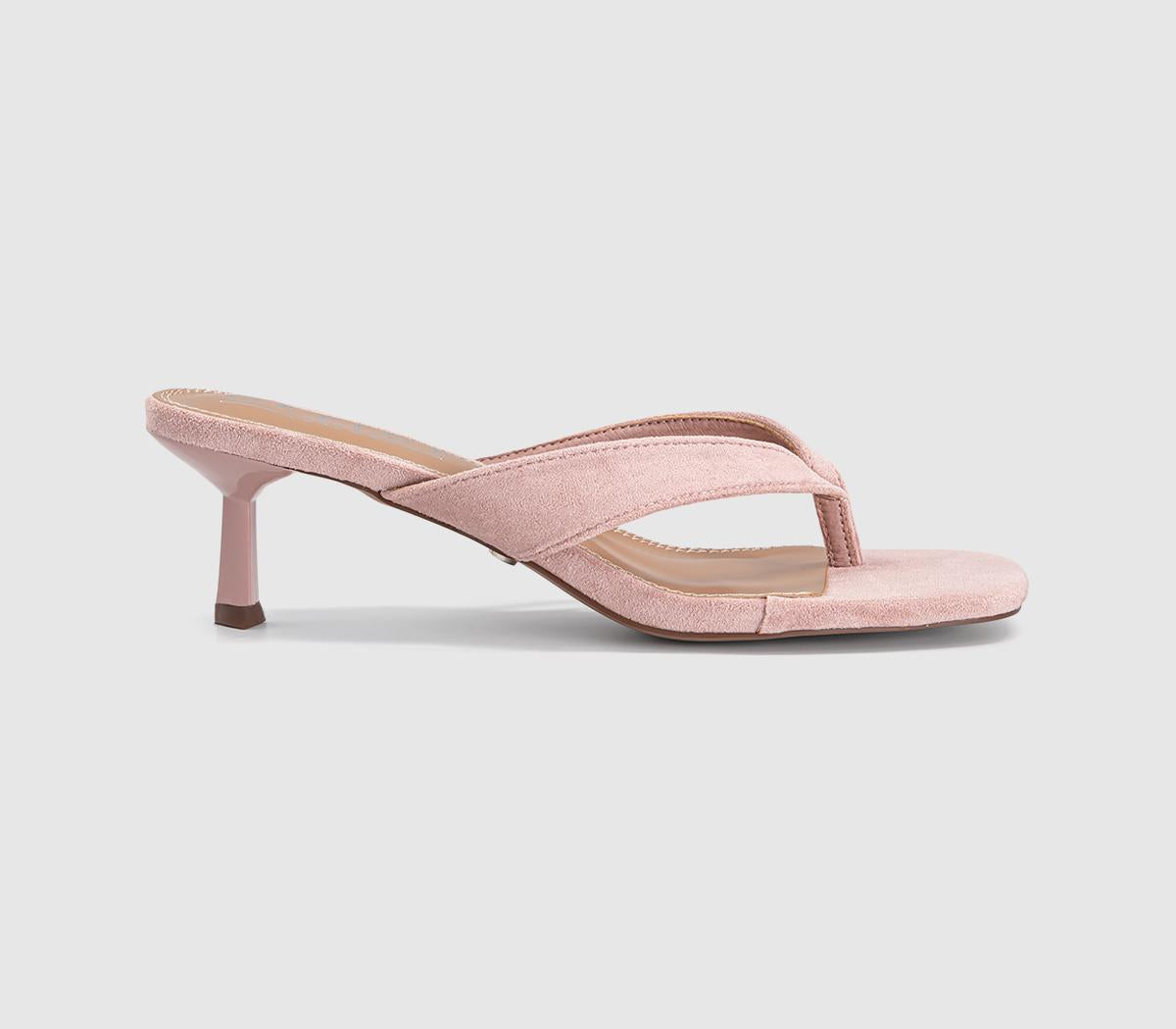 Womens OFFICE Mila Toe Post Heeled Sandals Pink