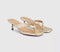Womens OFFICE Mila Toe Post Heeled Sandals Gold