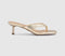 Womens OFFICE Mila Toe Post Heeled Sandals Gold