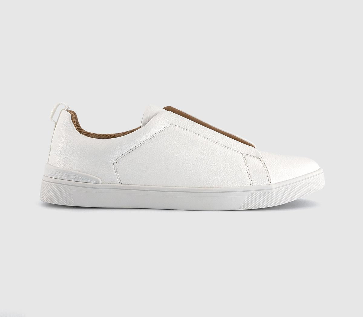  Office Corbett Elastic Slip On Trainers White Uk Size 8