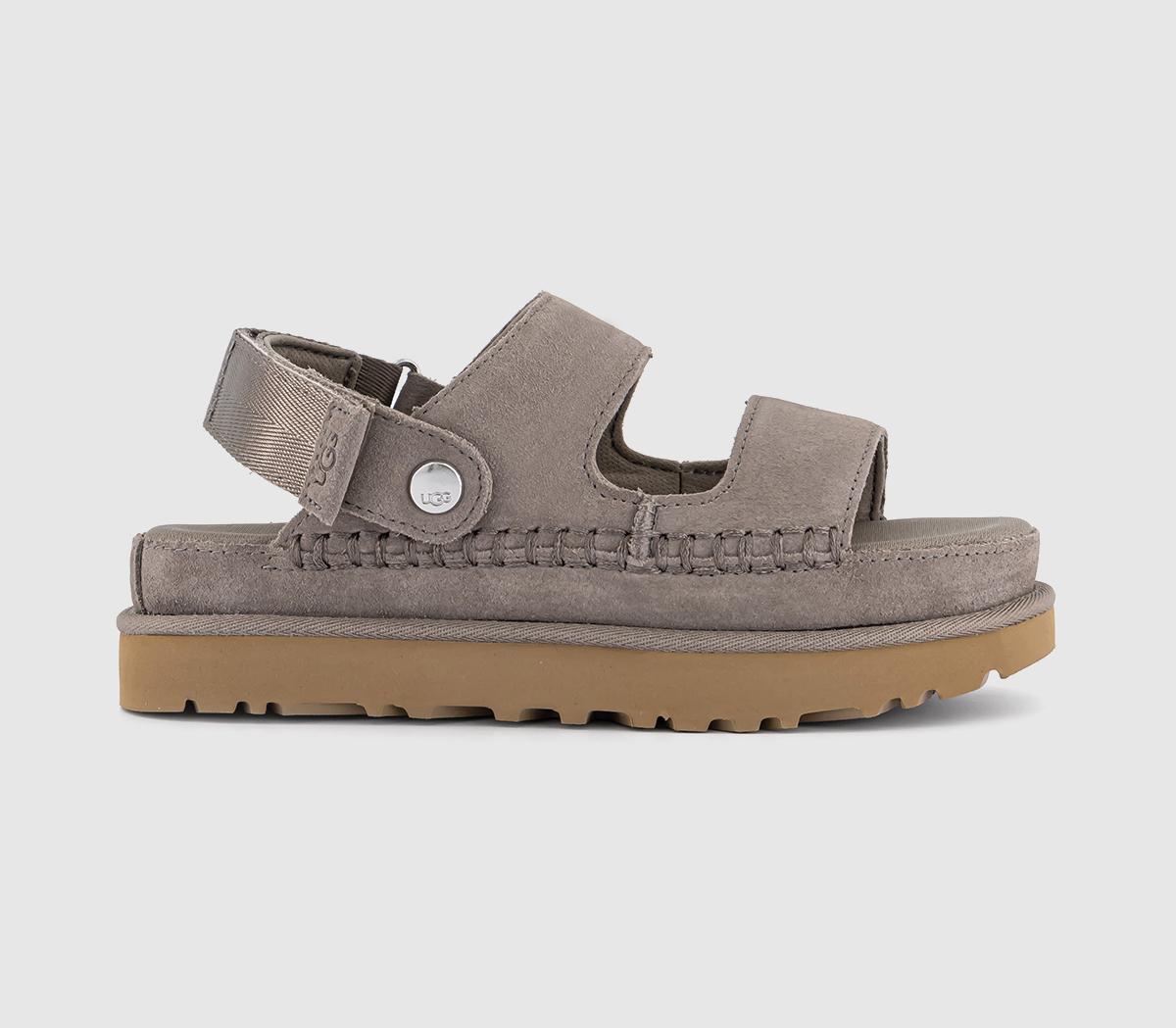 Womens UGG Goldenstar Glide Sandals Smoke Plume