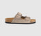 Mens OFFICE Sidney Double Buckle Footbed Taupe Suede UK Size 9