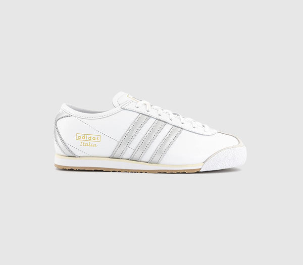Womens Adidas Italia 70S Trainers White Silver Metallic Cream White Uk Size 4