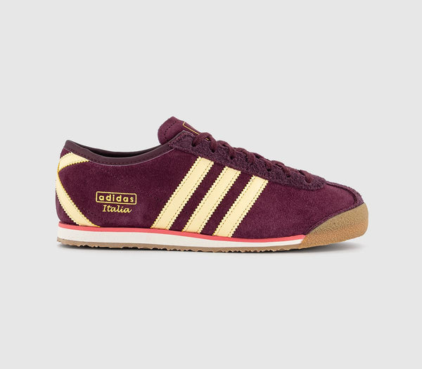  adidas Italia 70S Trainers Maroon Almost Yellow Gold Metallic Uk Size 6.5