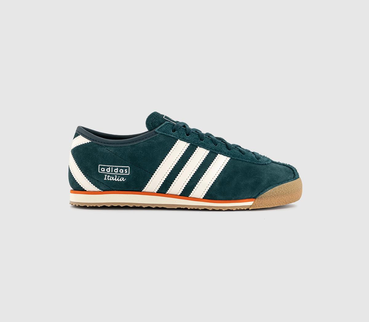 adidas Italia 70S Trainers Aurora Ivy Cream White Silver Metallic