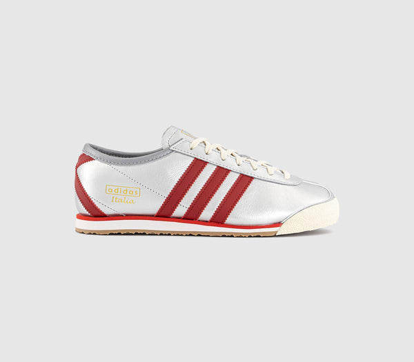 adidas Italia 70s Trainers Silver Metallic Victory Red Gold Metallic