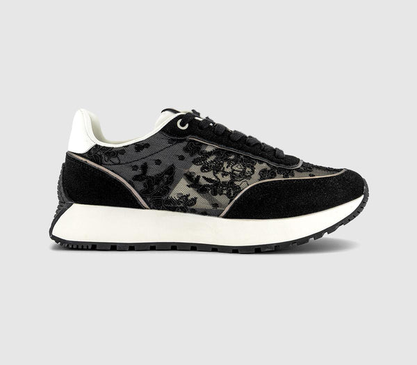 OFFICE Tammy Lace Detail Trainers Black