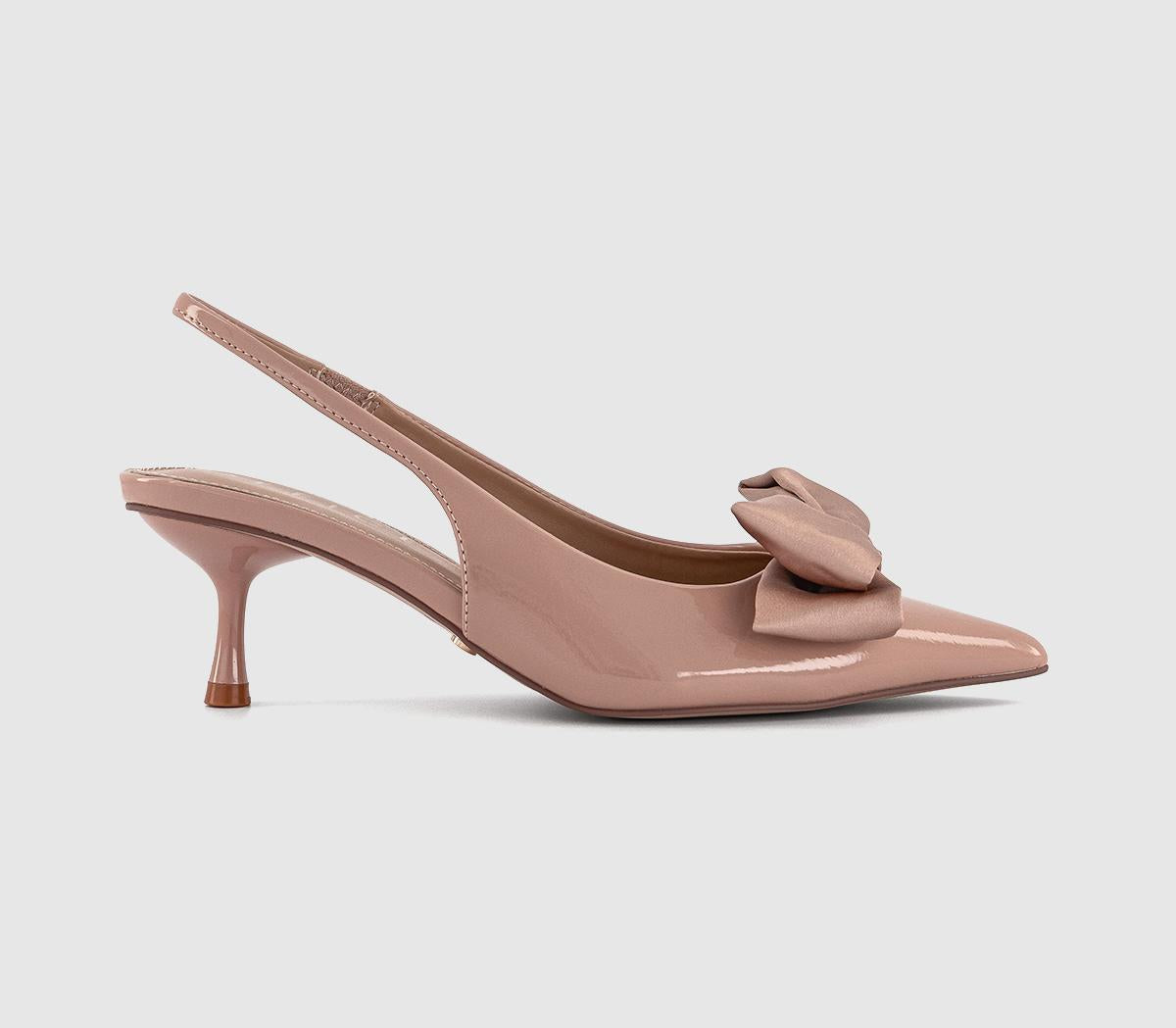 Womens OFFICE Mariella Bow Slingback Court Heels Blush