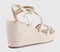 Womens OFFICE Holland Strappy Espadrille Wedges Gold