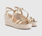 Womens OFFICE Holland Strappy Espadrille Wedges Gold
