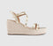 Womens OFFICE Holland Strappy Espadrille Wedges Gold