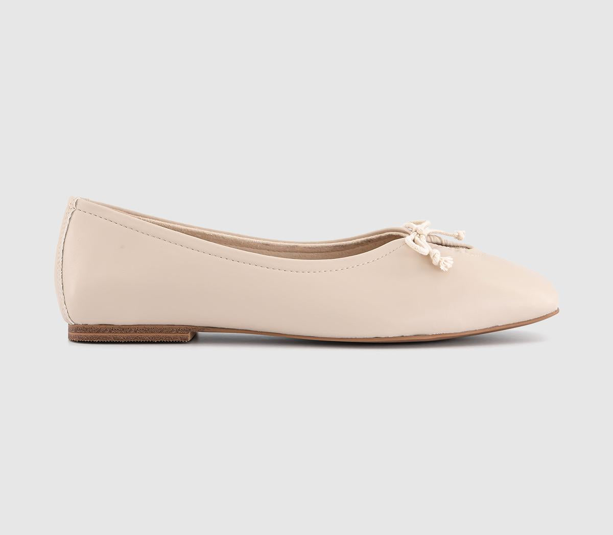 Womens OFFICE Freya Bow Ballet Pumps Off White