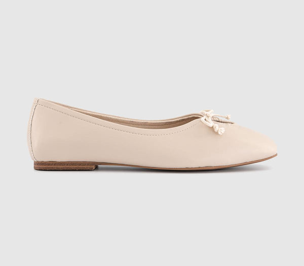 Womens OFFICE Freya Bow Ballet Pumps Off White