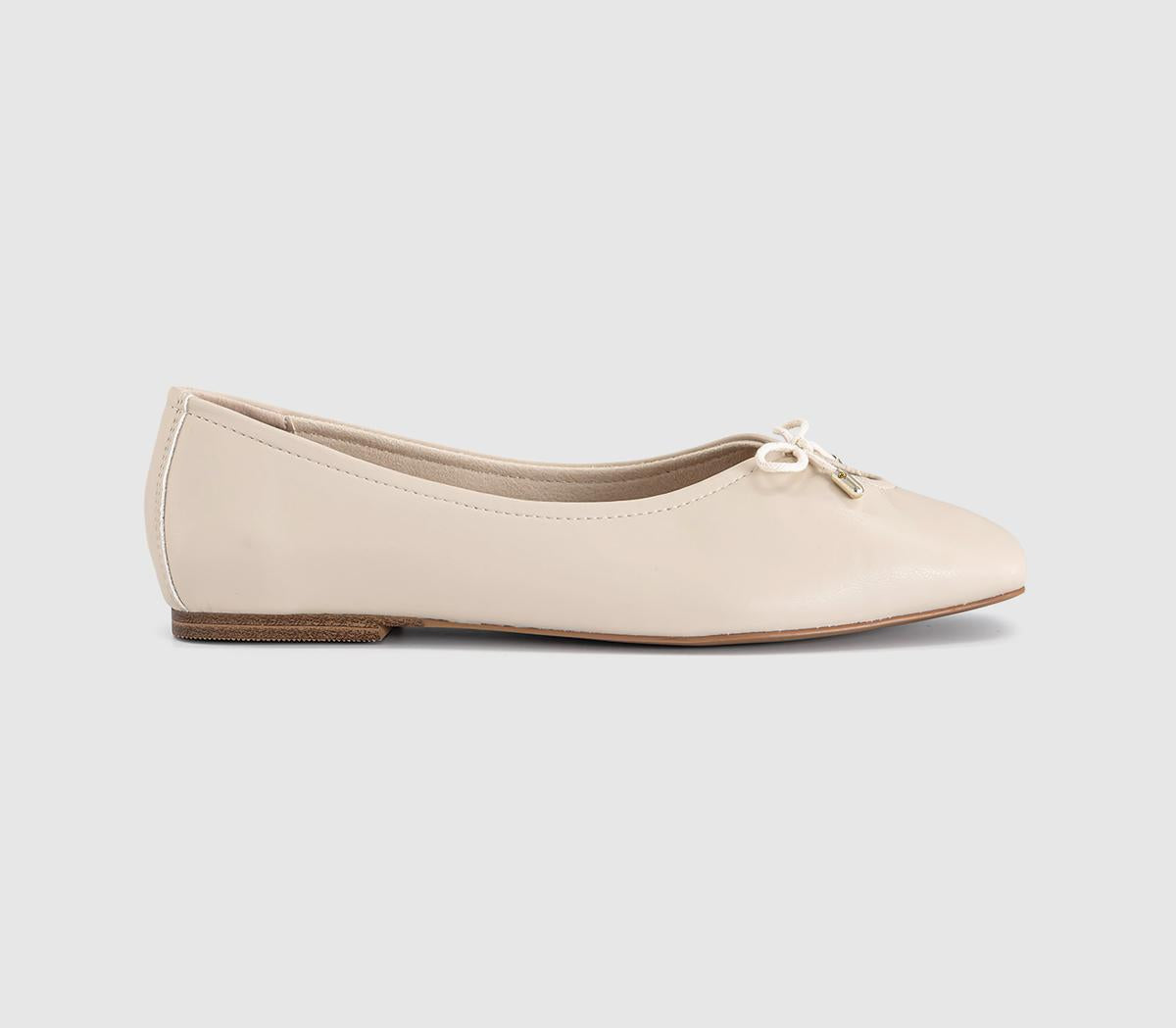 Womens OFFICE Freya Bow Ballerina Flats New White