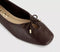 Womens OFFICE Freya Bow Ballerina Shoes Brown