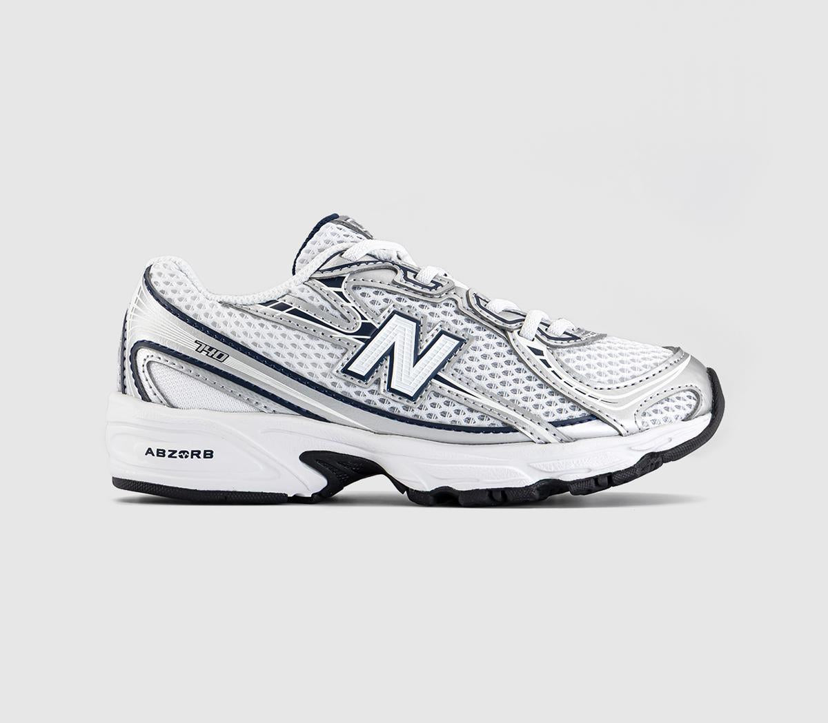 Kids New Balance 740 Youth Trainers Navy White