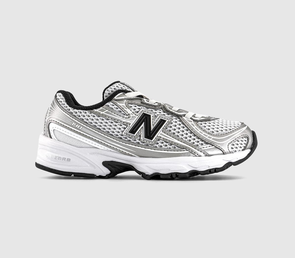 Kids New Balance 740 Youth Trainers Silver Metallic