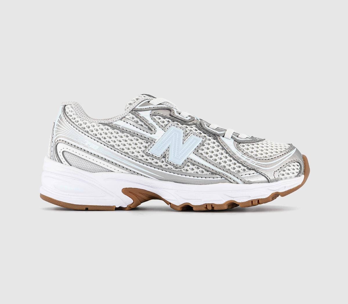 Kids New Balance 740 Youth Trainers Silver Metallic Blue
