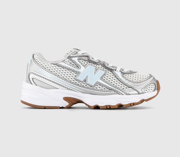 Kids New Balance 740 Youth Trainers Silver Metallic Blue