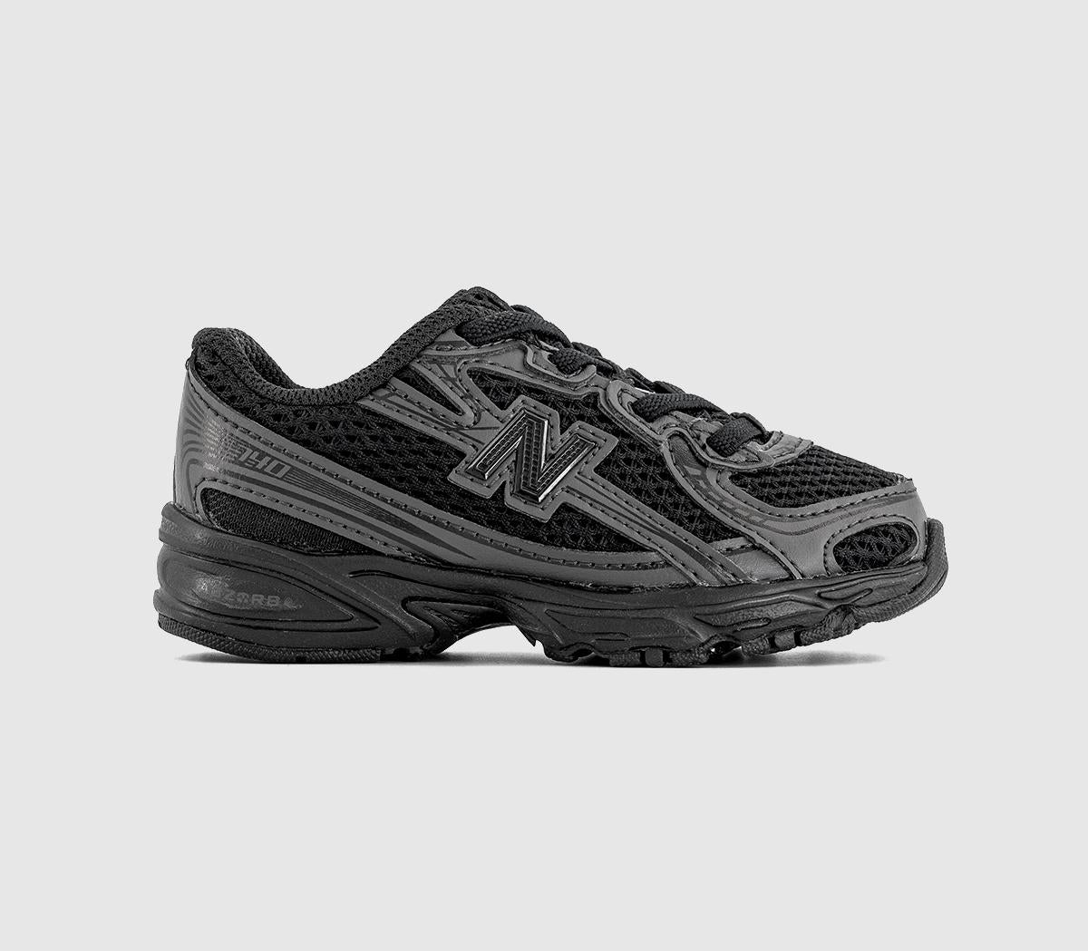 Kids New Balance 740 Infant Trainers Black Cement