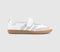 adidas Samba Jane Ballet Trainers White Silver Metallic Gum - OFFCUTS SHOES by OFFICE
