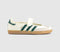 adidas Samba Jane Ballet Trainers Offwhite Collegiate Green Gold Metallic