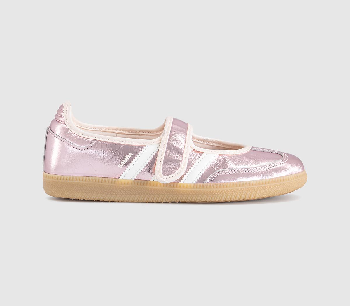 adidas Samba Jane Ballet Metallic Trainers Wonder Quartz Offwhite Gum