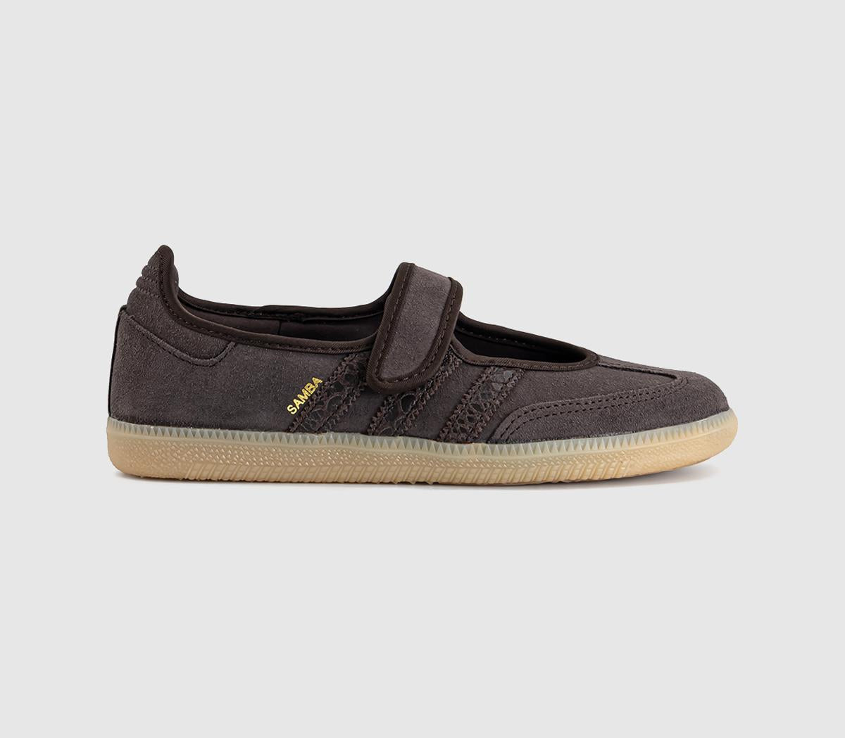 adidas Samba Jane Ballet Trainers Aurora Coffee Gold Metallic