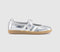 adidas Samba Jane Ballet Metallic Trainers Silver Metallic Offwhite Gum