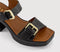 Womens OFFICE Marseille Two Part Heeled Sandals Black Leather