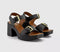 Womens OFFICE Marseille Two Part Heeled Sandals Black Leather