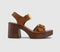 Womens OFFICE Marseille Two Part Heeled Sandals Tan Leather