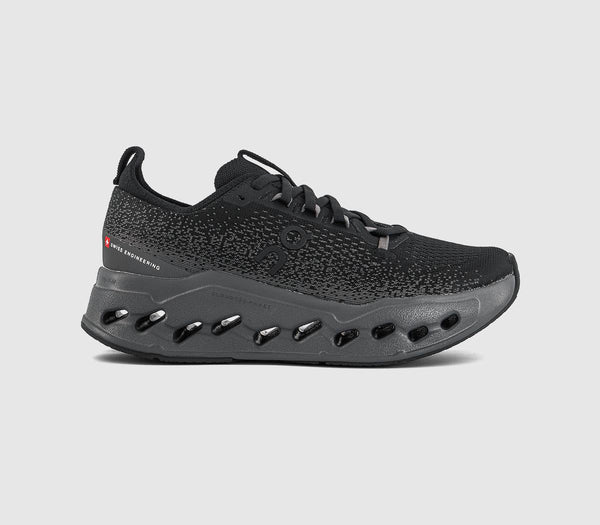 Odd sizes - ON Cloudsurfer Max Trainers Black F - UK Sizes Right 5.5/Left 5