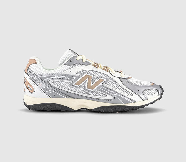 New Balance 204L Trainers Silver Metallic Off White Brown