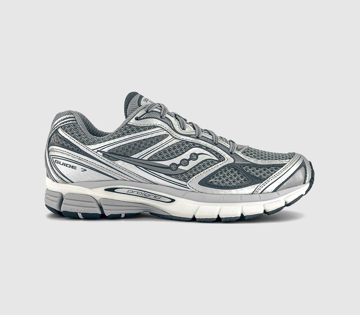 Saucony Progrid Guide 7 Trainers Grey Silver